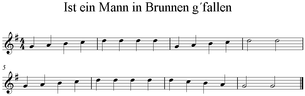 Noten für Eb-Sax, G-Dur, Ist ein Mann in Brunnen gfalln